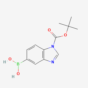 (1-(tert-Butoxycarbonyl)-1H-benzo[d]imidazol-5-yl)boronic acid chemical structure