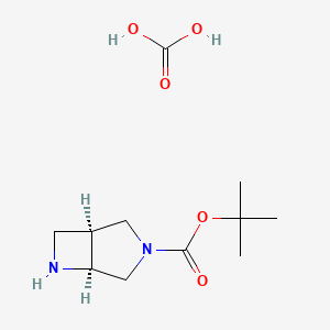 tert-Butyl (1S,5S)-3,6-diazabicyclo[3.2.0]heptane-3-carboxylate carbonate chemical structure