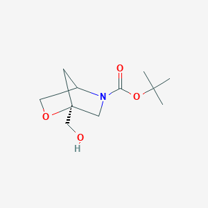tert-Butyl (1S)-1-(hydroxymethyl)-2-oxa-5-azabicyclo[2.2.1]heptane-5-carboxylate chemical structure