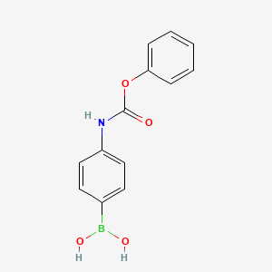 (4-((Phenoxycarbonyl)amino)phenyl)boronic acid chemical structure