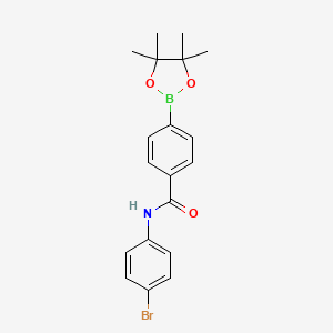 N-(4-Bromophenyl)-4-(4,4,5,5-tetramethyl-1,3,2-dioxaborolan-2-yl)benzamide chemical structure