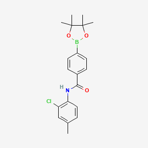 N-(2-Chloro-4-methylphenyl)-4-(4,4,5,5-tetramethyl-1,3,2-dioxaborolan-2-yl)benzamide chemical structure