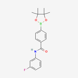 N-(3-Fluorophenyl)-4-(4,4,5,5-tetramethyl-1,3,2-dioxaborolan-2-yl)benzamide chemical structure