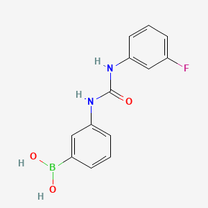 (3-(3-(3-Fluorophenyl)ureido)phenyl)boronic acid chemical structure