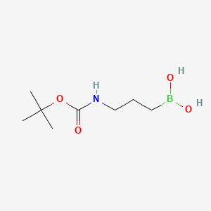 (3-((tert-Butoxycarbonyl)amino)propyl)boronic acid chemical structure