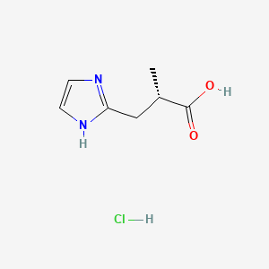 (S)-3-(1H-Imidazol-2-yl)-2-methylpropanoic acid hydrochloride chemical structure