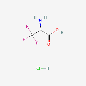 (R)-2-Amino-3,3,3-trifluoropropanoic acid hydrochloride chemical structure