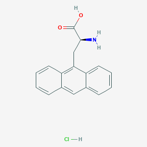 (S)-2-Amino-3-(anthracen-9-yl)propanoic acid hydrochloride chemical structure