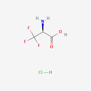 (S)-2-Amino-3,3,3-trifluoropropanoic acid hydrochloride chemical structure
