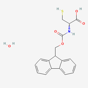 (((9H-Fluoren-9-yl)methoxy)carbonyl)-D-cysteine hydrate chemical structure