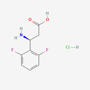 (S)-3-Amino-3-(2,6-difluorophenyl)propanoic acid hydrochloride chemical structure