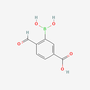 3-Borono-4-formylbenzoic acid chemical structure