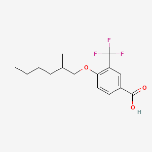4-((2-Methylhexyl)oxy)-3-(trifluoromethyl)benzoic acid chemical structure