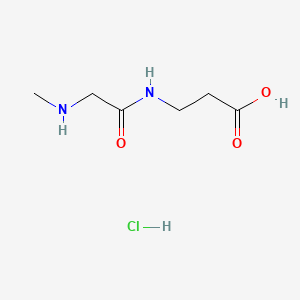 3-(2-(Methylamino)acetamido)propanoic acid hydrochloride chemical structure