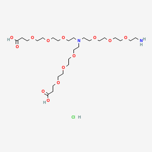 13-(2-(2-(2-(2-Aminoethoxy)ethoxy)ethoxy)ethyl)-4,7,10,16,19,22-hexaoxa-13-azapentacosanedioic acid hydrochloride chemical structure