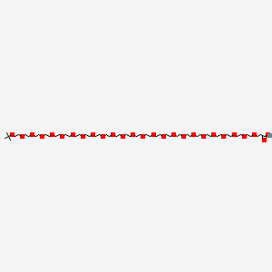 2,2-Dimethyl-3,6,9,12,15,18,21,24,27,30,33,36,39,42,45,48,51,54,57,60,63,66,69,72,75-pentacosaoxaoctaheptacontan-78-oic acid chemical structure