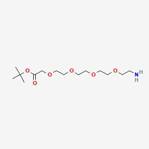 tert-Butyl 14-amino-3,6,9,12-tetraoxatetradecan-1-oate chemical structure
