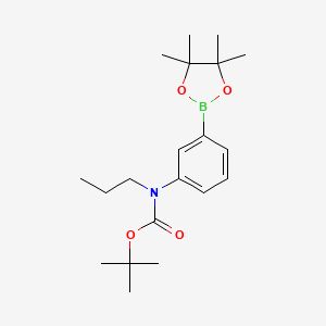 tert-butyl Propyl(3-(4,4,5,5-tetramethyl-1,3,2-dioxaborolan-2-yl)phenyl)carbamate chemical structure