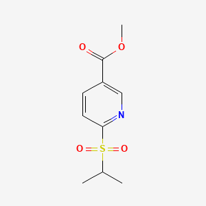 Methyl 6-(isopropylsulfonyl)nicotinate chemical structure