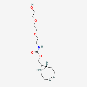 rel-((1R,8S,9r)-Bicyclo[6.1.0]non-4-yn-9-yl)methyl (2-(2-(2-hydroxyethoxy)ethoxy)ethyl)carbamate chemical structure