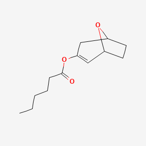 8-Oxabicyclo[3.2.1]oct-2-en-3-yl hexanoate chemical structure