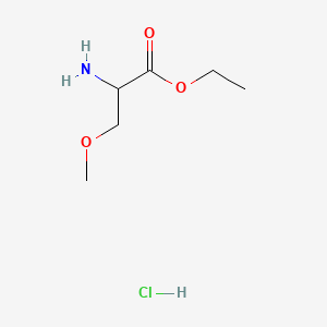 Ethyl 2-amino-3-methoxypropanoate hydrochloride chemical structure