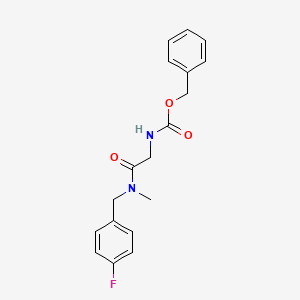 Benzyl (2-((4-fluorobenzyl)(methyl)amino)-2-oxoethyl)carbamate chemical structure