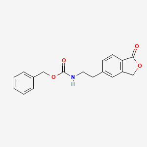 Benzyl (2-(1-oxo-1,3-dihydroisobenzofuran-5-yl)ethyl)carbamate chemical structure