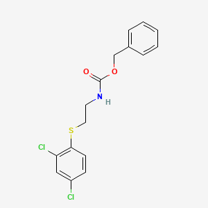 Benzyl (2-((2,4-dichlorophenyl)thio)ethyl)carbamate chemical structure