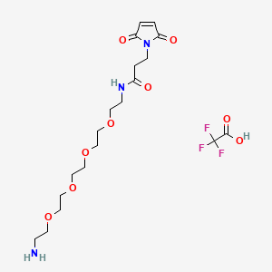 N-(14-Amino-3,6,9,12-tetraoxatetradecyl)-3-(2,5-dioxo-2,5-dihydro-1H-pyrrol-1-yl)propanamide 2,2,2-trifluoroacetate(1:x) chemical structure