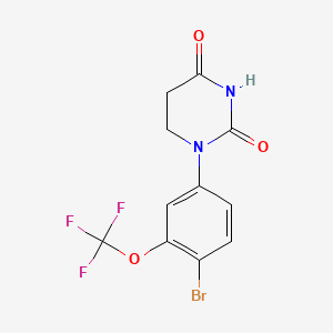 1-(4-Bromo-3-(trifluoromethoxy)phenyl)dihydropyrimidine-2,4(1H,3H)-dione chemical structure