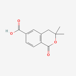 3,3-Dimethyl-1-oxoisochromane-6-carboxylic acid chemical structure