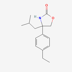 4-(4-Ethylphenyl)-4-isobutyloxazolidin-2-one chemical structure