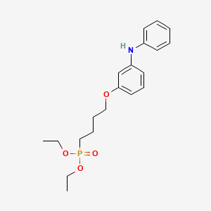 Diethyl (4-(3-(phenylamino)phenoxy)butyl)phosphonate chemical structure