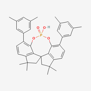 (11aS)-3,7-Bis(3,5-dimethylphenyl)-10,11,12,13-tetrahydro-10,10,13,13-tetramethyl-5-hydroxy-5-oxide-diindeno[7,1-de:1',7'-fg][1,3,2]dioxaphosphocin chemical structure
