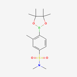 N,N,3-Trimethyl-4-(4,4,5,5-tetramethyl-1,3,2-dioxaborolan-2-yl)benzenesulfonamide chemical structure