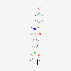 N-(4-Methoxybenzyl)-N-methyl-4-(4,4,5,5-tetramethyl-1,3,2-dioxaborolan-2-yl)benzenesulfonamide chemical structure