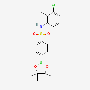 N-(3-Chloro-2-methylphenyl)-4-(4,4,5,5-tetramethyl-1,3,2-dioxaborolan-2-yl)benzenesulfonamide chemical structure