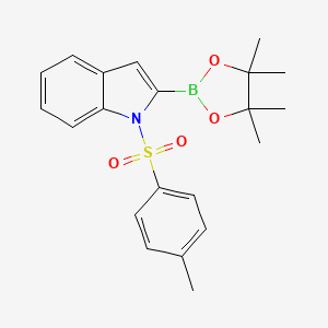 2-(4,4,5,5-Tetramethyl-1,3,2-dioxaborolan-2-yl)-1-tosyl-1H-indole chemical structure