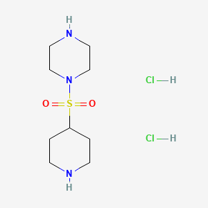 1-(Piperidin-4-ylsulfonyl)piperazine dihydrochloride chemical structure