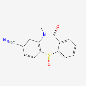 10-Methyl-11-oxo-10,11-dihydrodibenzo[b,f][1,4]thiazepine-8-carbonitrile 5-oxide chemical structure