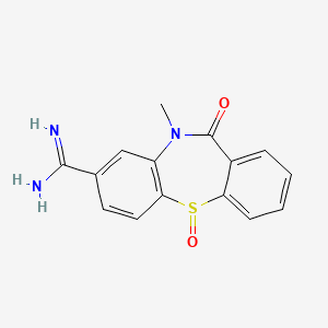 10-Methyl-11-oxo-10,11-dihydrodibenzo[b,f][1,4]thiazepine-8-carboximidamide 5-oxide chemical structure