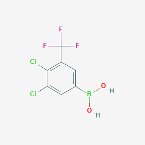 3,4-Dichloro-5-(trifluoromethyl)phenylboronic acid chemical structure