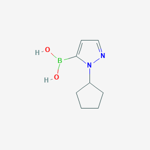 (1-Cyclopentyl-1H-pyrazol-5-yl)boronic acid chemical structure