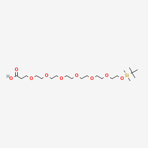 2,2,3,3-Tetramethyl-4,7,10,13,16,19,22-heptaoxa-3-silapentacosan-25-oic acid chemical structure