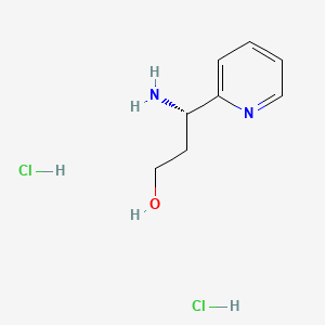(S)-3-Amino-3-(pyridin-2-yl)propan-1-ol dihydrochloride chemical structure