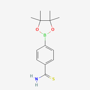 4-(4,4,5,5-Tetramethyl-1,3,2-dioxaborolan-2-yl)benzothioamide chemical structure